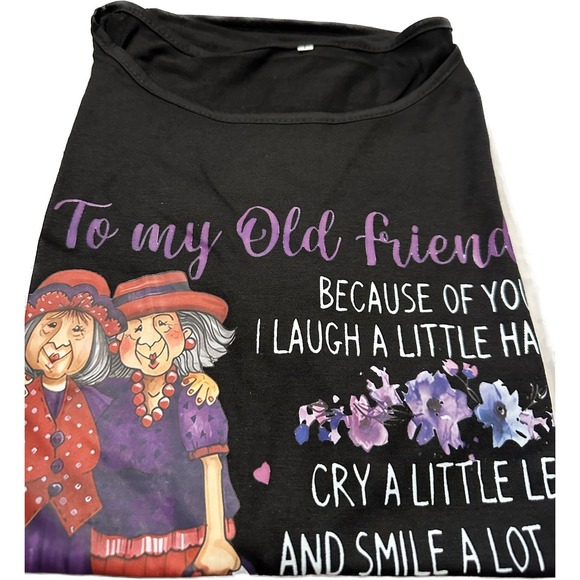 Lilicloth Women's Funny Old Friend Smile A Lot More Graphic Print - Picture 2 of 2